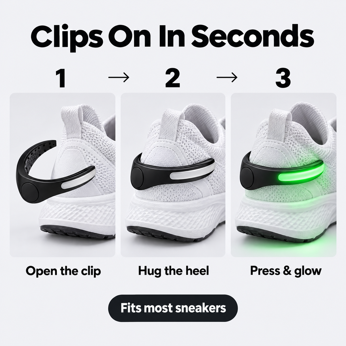 Clips on in seconds