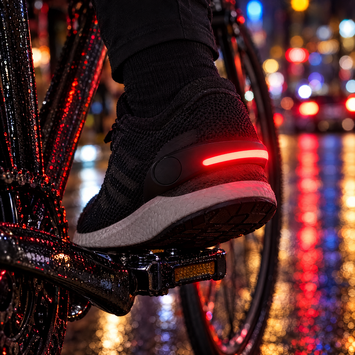 Cyclist at night